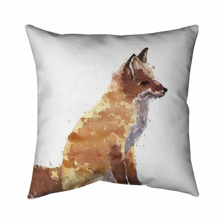 FONDO 26 x 26 in. Red Fox-Double Sided Print Indoor Pillow FO2794148
